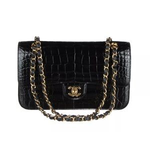 Authentic Chanel classic double flap alligator